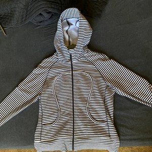 Lululemon Striped Zippered Scuba Hoodie